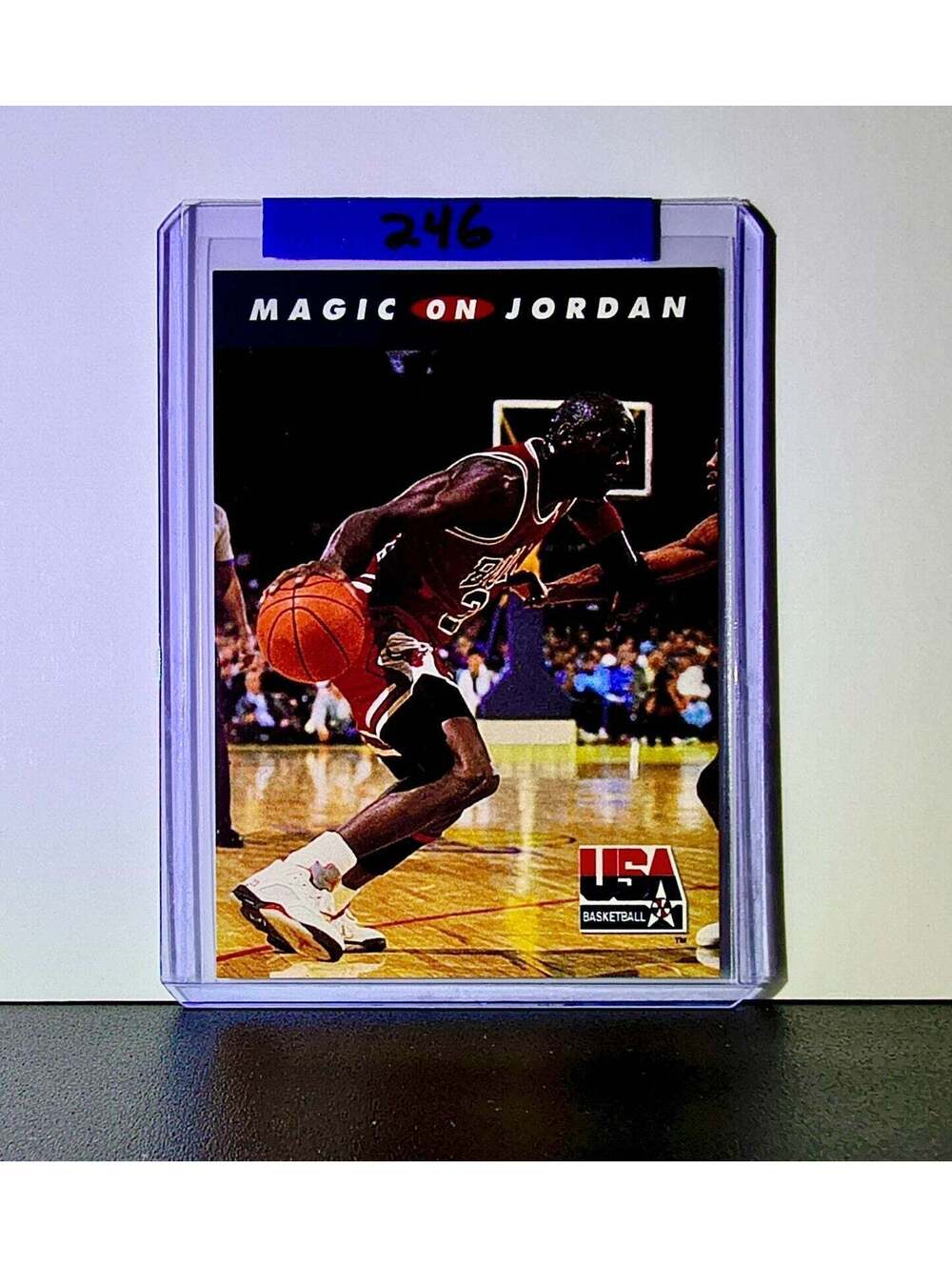 Michael Jordan Magic Johnson 1992-93 Skybox USA Basketball #105 Card Bulls